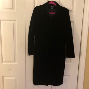 Fancy midi-length velvet winter coat